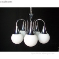 contemporary 5 lights white glass pendant light